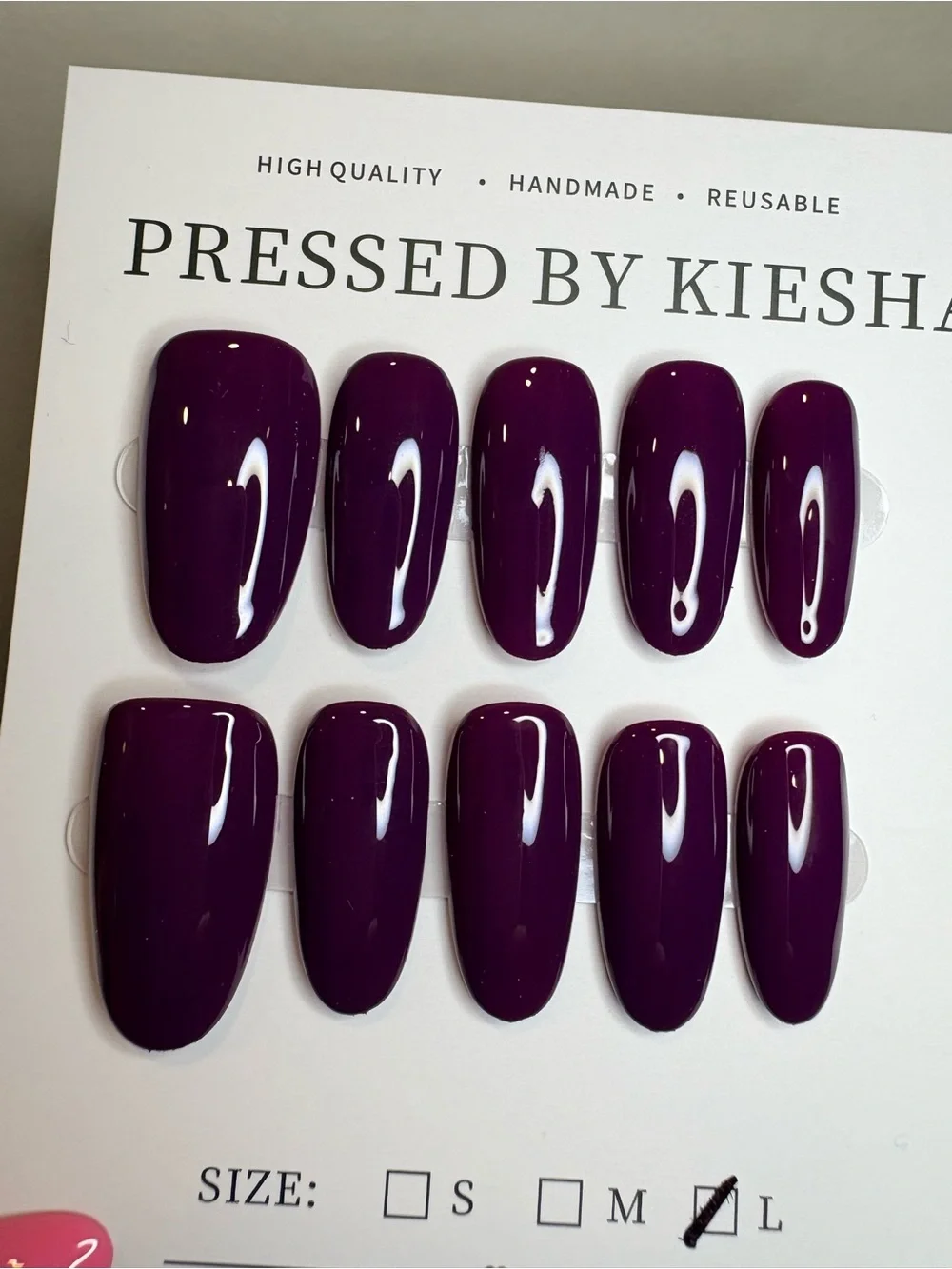 Deep Plum Press-On Nails